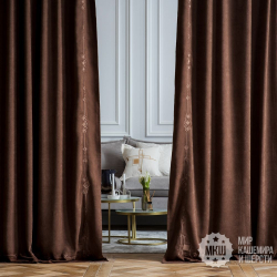 Комплект шторы и покрывало в спальню БРИДД (арт. BL10-306-05)  - коричневый