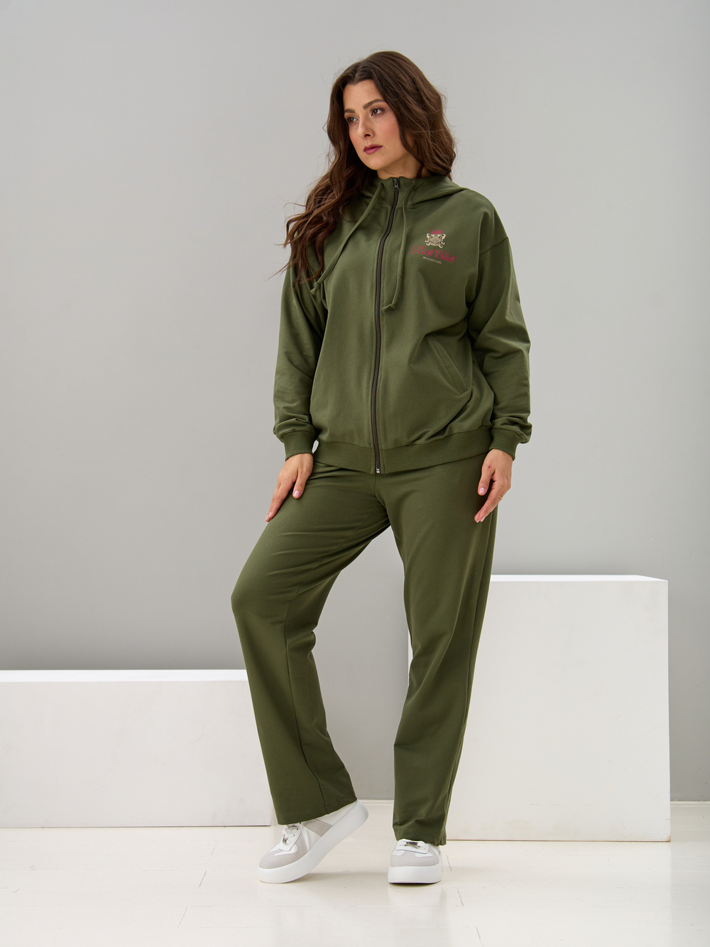 Костюм с брюками КБ-384/хаки-п