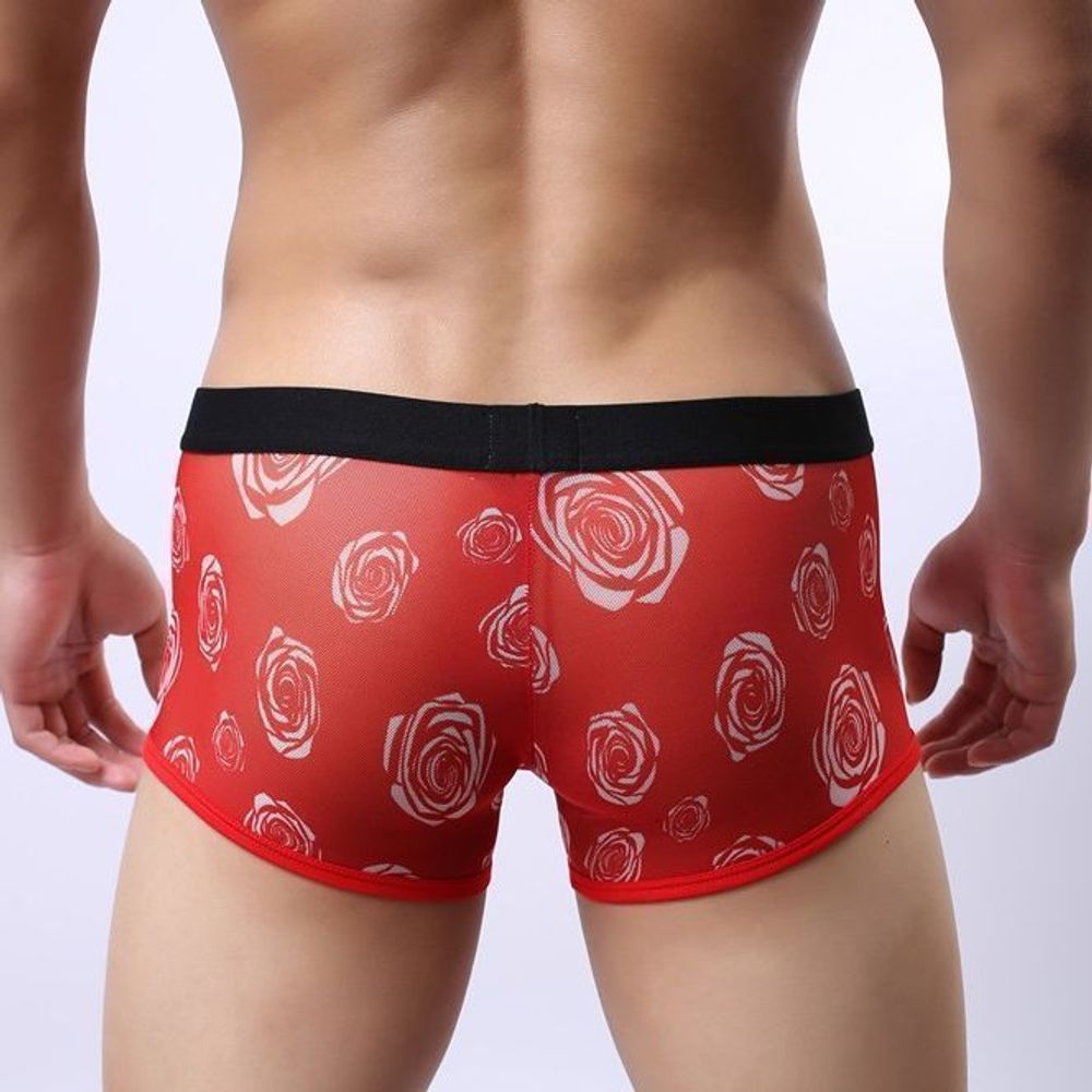 Мужские трусы боксеры красные Miboer Red Boxer