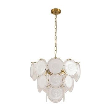 8320/5 MODERNI LN латунь/белый, металл/стекло Люстра E14 5*40W 220V CHIPSY