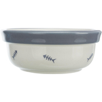 Миска для кошек Trixie Ceramic Bowl, размер 12см., белый/серый-голубой