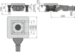 Сливной трап AlcaPlast APV110 из нержавеющей стали экстра низкий 130x130