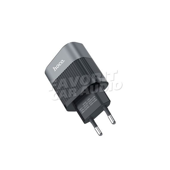 СЗУ 2 USB HOCO C40A Speedmaster 2400mAh пластик дисплей чёрный