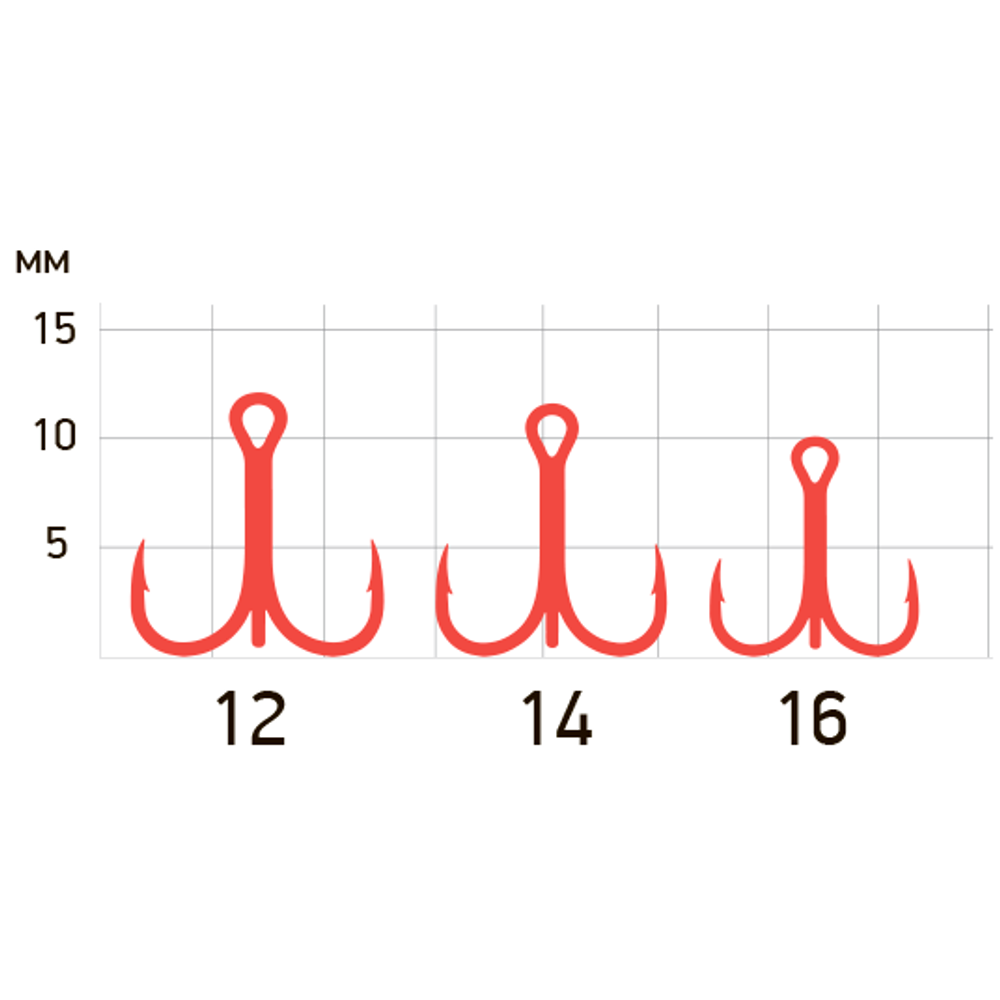 Крючки Saikyo тройн.6063-1X-CP  R №16 (50шт)