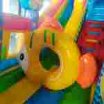 Коммерческий надувной батут с горкой «В гостях у моря», 8*4*5 м