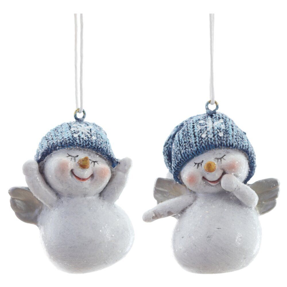 GAEM Фигурка декоративная подвесная "Снеговик", L4,5 W4 H5,5 см, 2в.