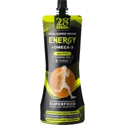 Энергетический напиток Чиа ОМЕГА-3 «Цитрус» 250 мл 28SEEDS — вид спереди