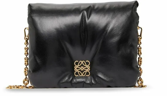 Кожаная женская сумка Loewe Gate черный