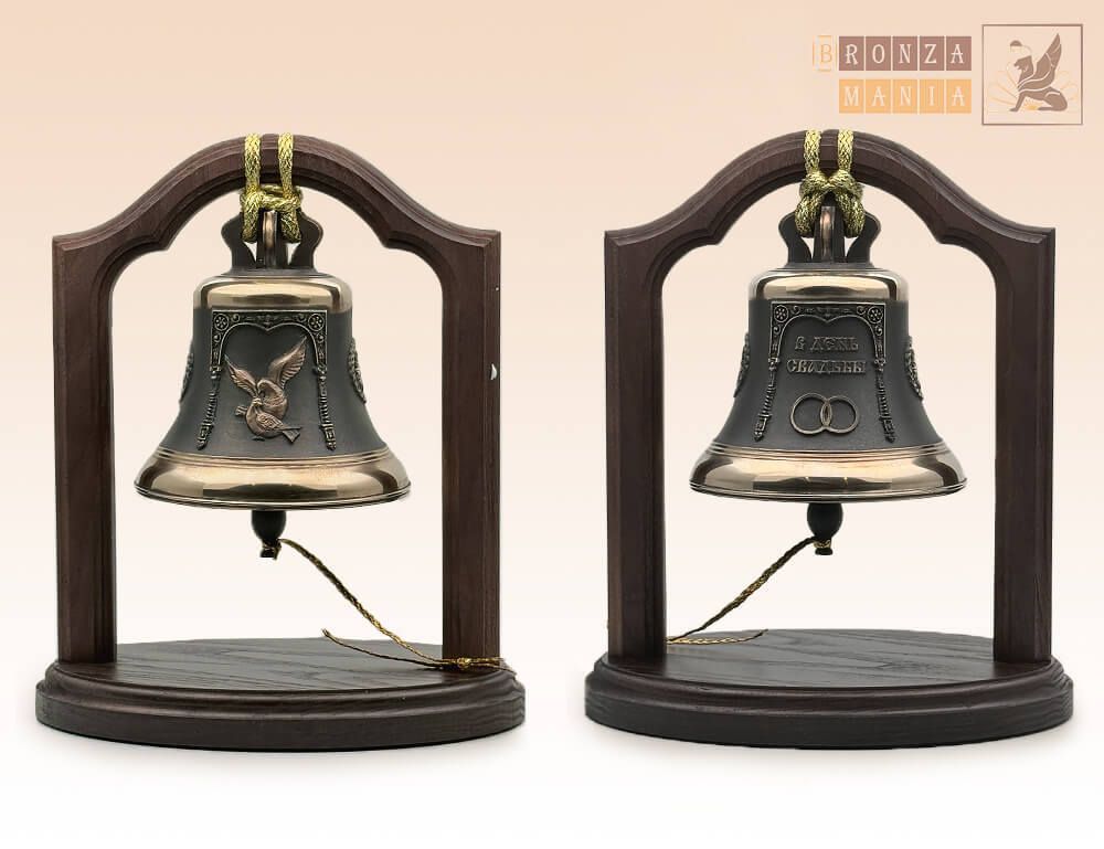 колокол В день свадьбы - высота 130 мм.