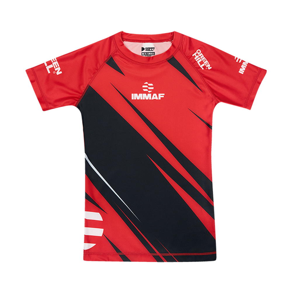 RGI-4021w Рашгард RASH GUARD IMMAF approved женский черно-красный