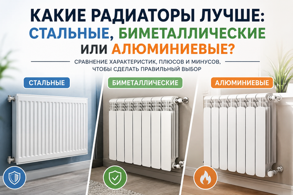 Какие радиаторы лучше: стальные, биметаллические или алюминиевые