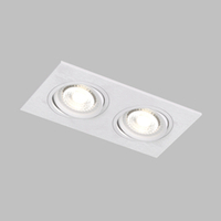 DK3022-WH Встраиваемый светильник, IP 20, 10 Вт, GU5.3, LED, белый, пластик