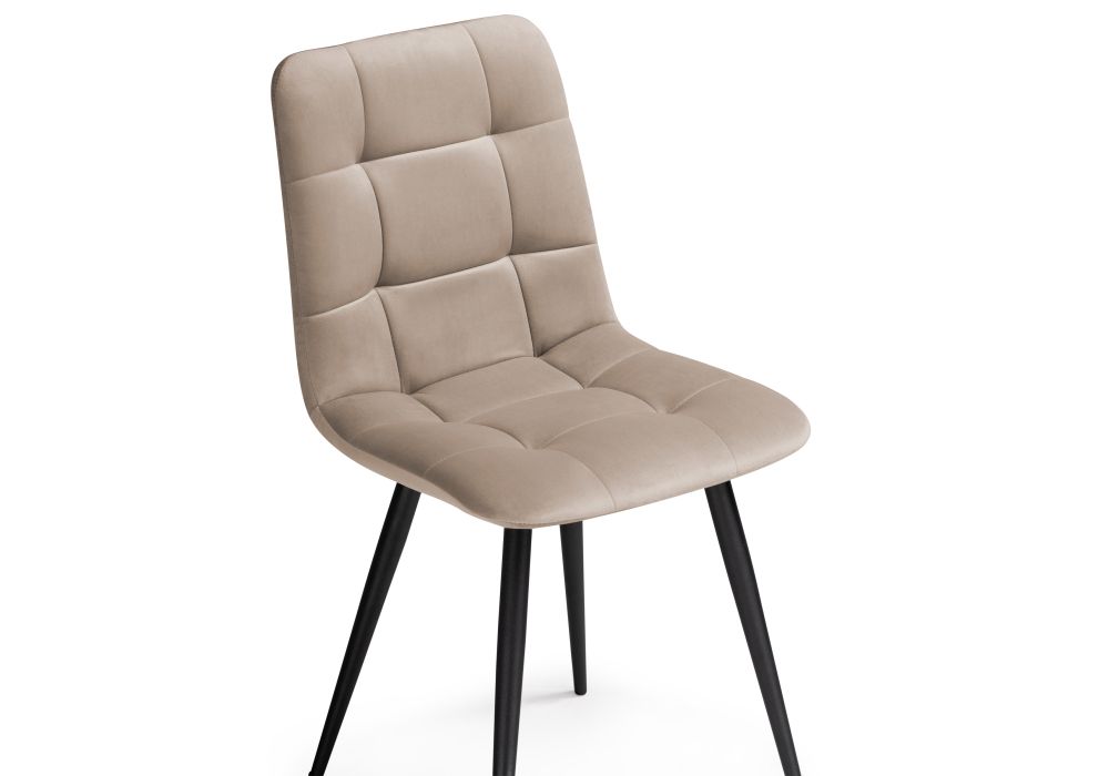 Стул на металлокаркасе Чилли К бежевый / черный