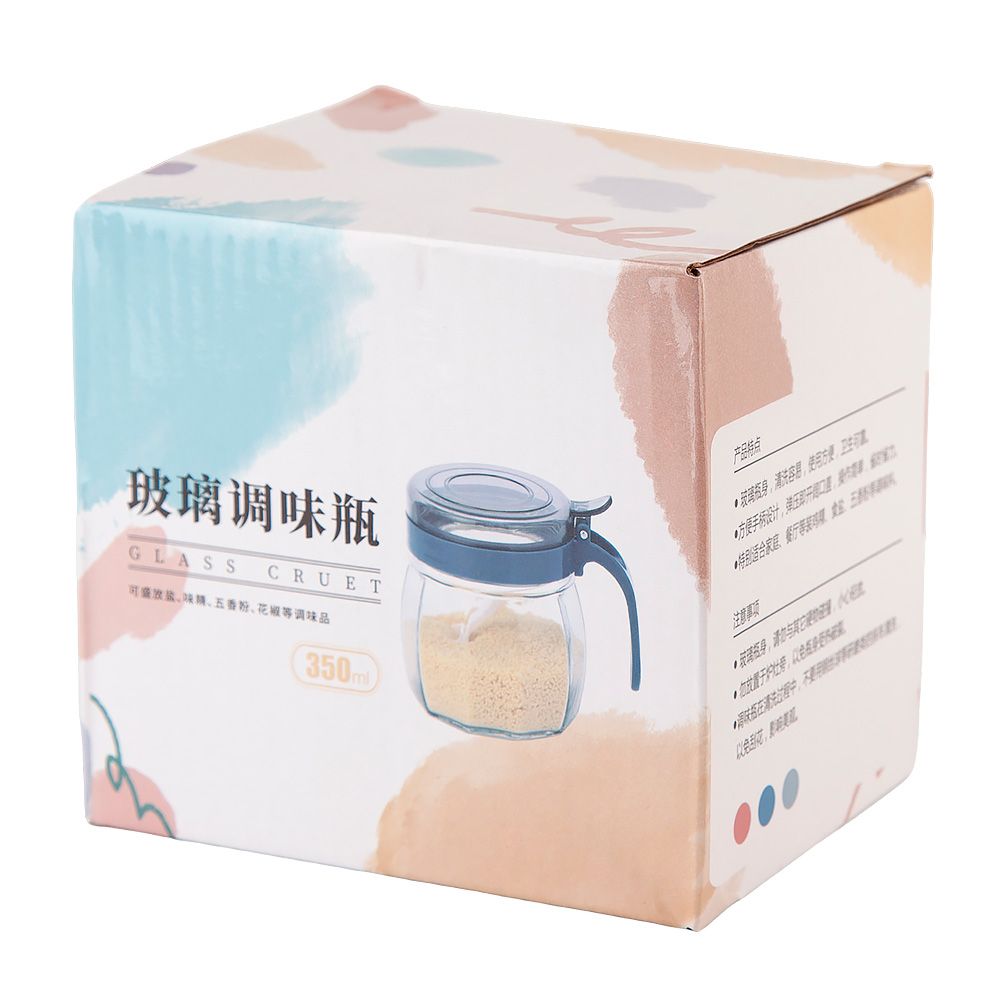 Емкость для сыпучих продуктов с ложкой (стекло, полипропилен) V= 350 мл (подарочная упаковка)