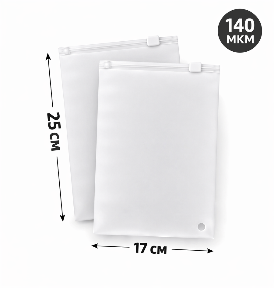 Пакет Слайдер 17*25 см матовый 70 мкм