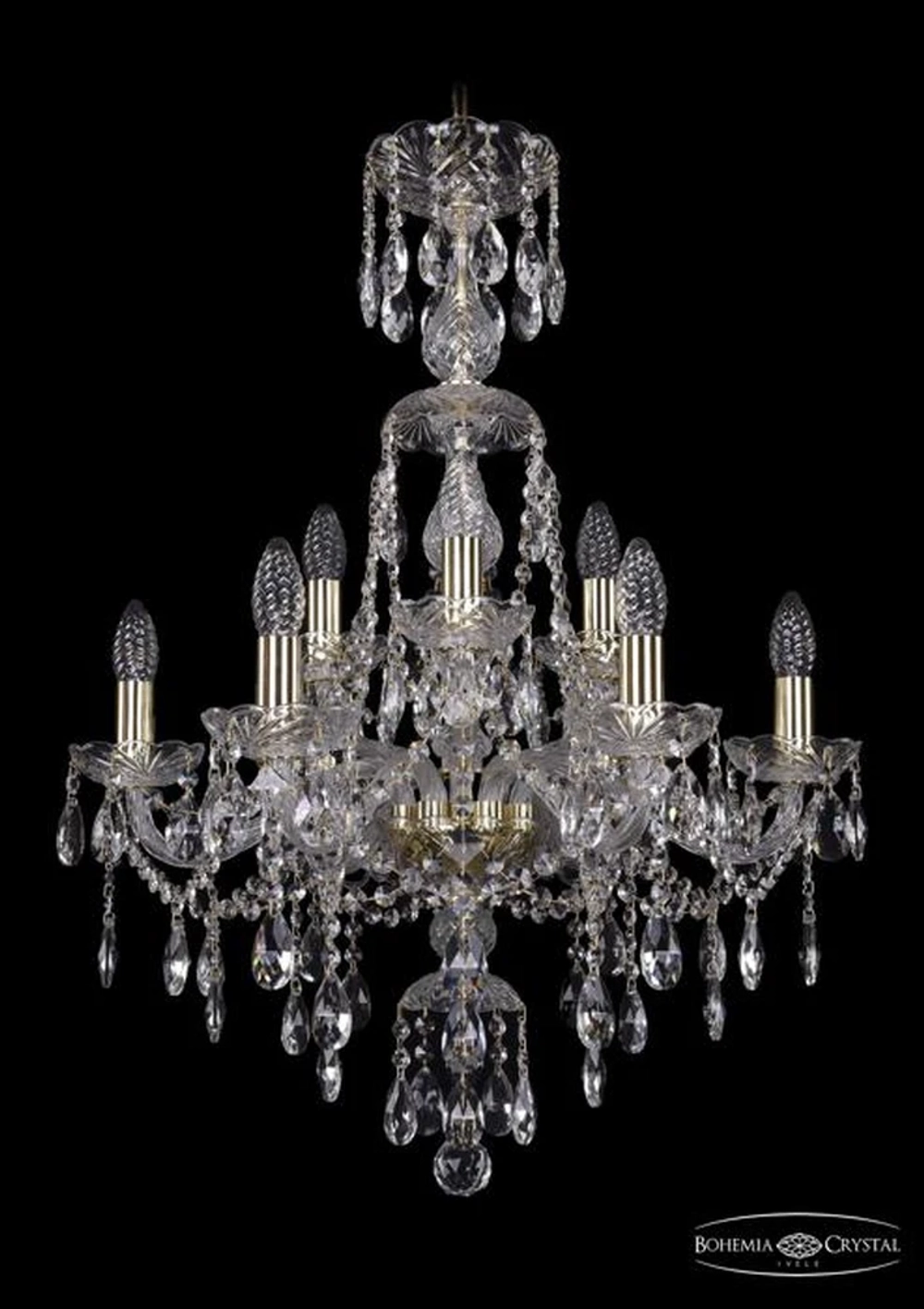 Подвесная люстра Bohemia Ivele 1415/6+3/200/XL-77 G