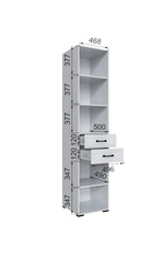 Шкаф с 2 ящиками Бруклин 50Ш