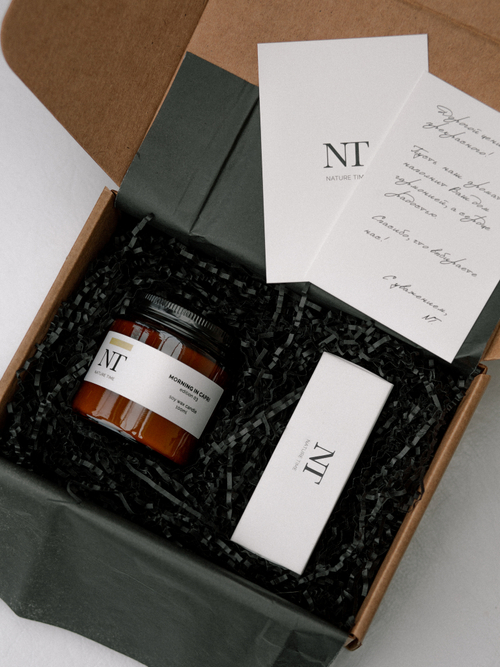 Подарочный набор: свеча 100 мл / MORNING IN CAPRI / ed.03 (Утро на Капри) + спички