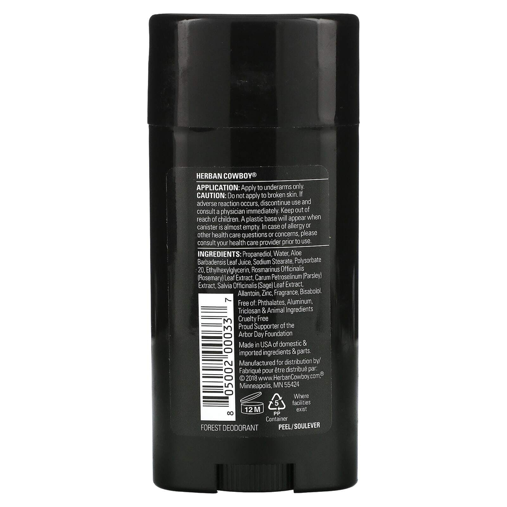 Herban Cowboy, Дезодорант, лесной, 80 г (2,8 унции)