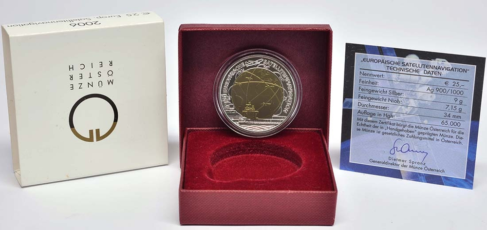АВСТРИЯ, 2006, 25 ЕВРО [БИМЕТАЛЛ: СЕРЕБРО + НИОБИЙ]
