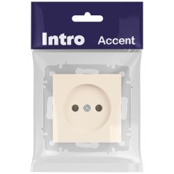 Розетка Intro Accent 6-201-02 2P 16А-250В IP20 СУ AL/CU слоновая кость | Intro
