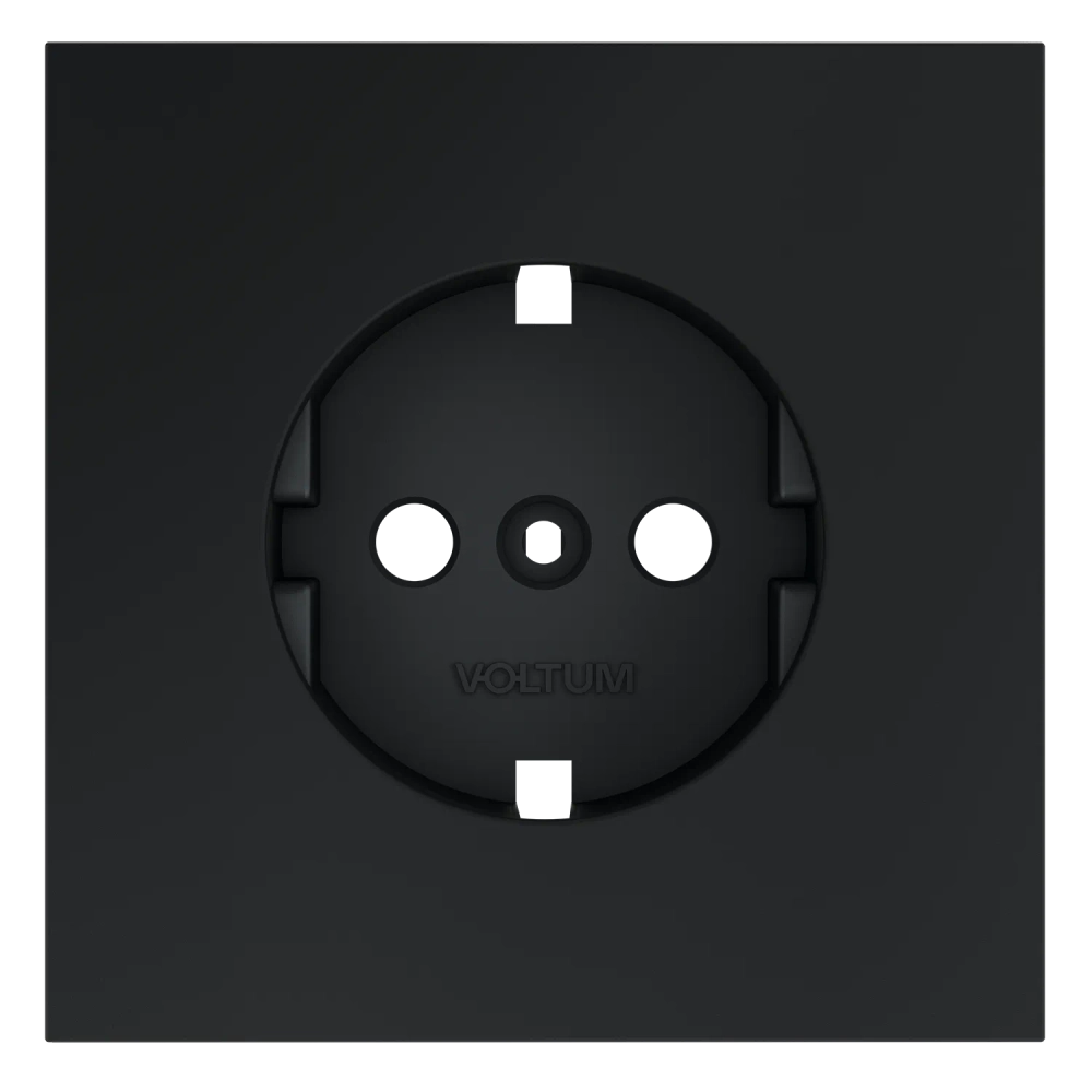 Накладка для розетки с заземлением, (графит) Voltum S70 VLS000607