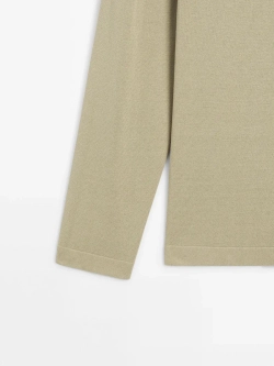 Massimo Dutti Свитер с круглым вырезом, зеленый