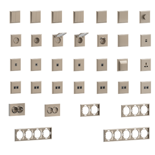 Накладка для розеток USB, шампань, серия S08