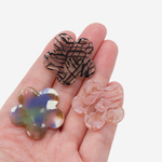 Подвеска "Цветок", 29мм, черный акрил