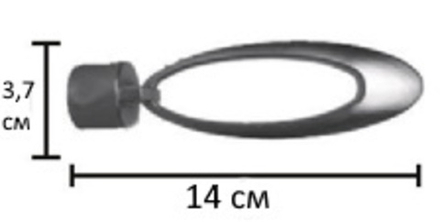 Наконечники "Орбита" для кованых карнизов d25 мм , цвет нержавеющая сталь
