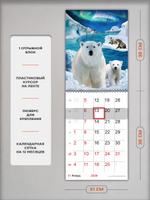 Настенный отрывной календарь "Белые медведи"