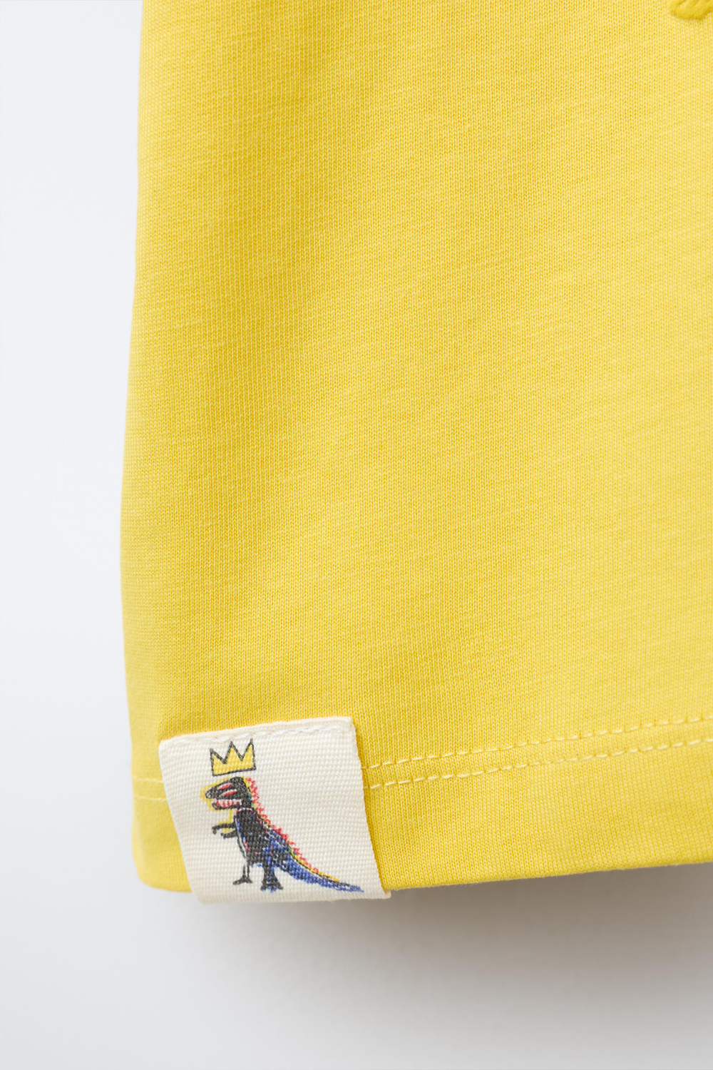 ZARA ФУТБОЛКА BASQUIAT®, ЖЕЛТЫЙ