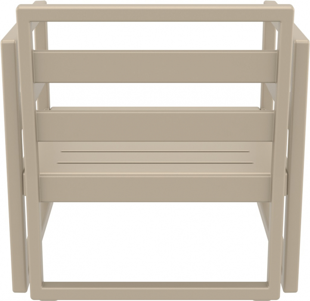 Кресло пластиковое с подушками Siesta Contract Mykonos, бежевый, черный