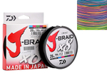 Плетеный шнур Daiwa J-Braid X8 Multicolor 0,13мм 18lb 150м