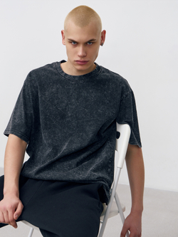 Футболка garment dyed (черный)