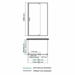 Душевой уголок WasserKRAFT Elbe 74P 74P21 120х90 профиль черный матовый/стекло прозрачное