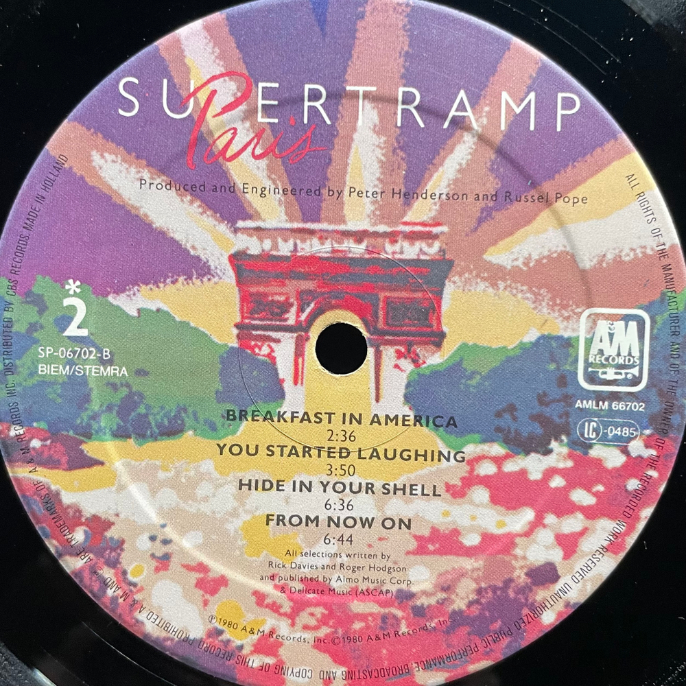 Supertramp - Paris 2LP (Европа 1980г.)