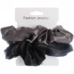 Резинки для волос 2шт на блистере «Bright collection», 2 цвета (черный, металлический), d- 12 см