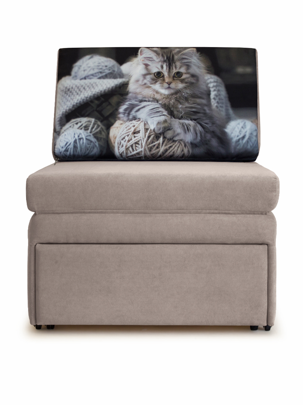 Кресло-кровать "Миник" 70 см, купон Котенок в клубках