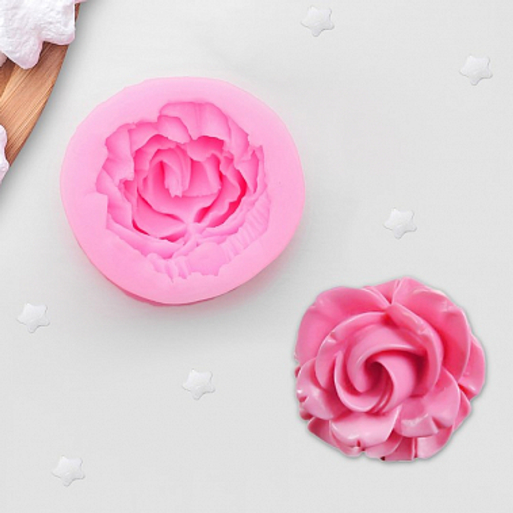 Молд силиконовый  «Кудрявая роза» (входит в набор "Коллекция 3")
