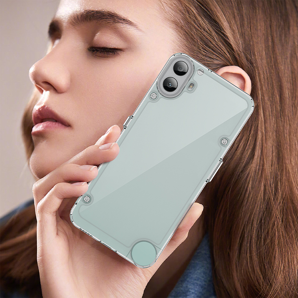 Усиленный чехол прозрачный для Nothing CMF Phone 1, увеличенные защитные свойства, мягкий отклик кнопок, боковые рамки прозрачные