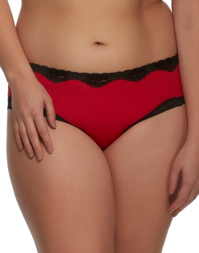 Трусы-хипстеры с контрастной кружевной отделкой (Размер: XS) (Цвет: серый)