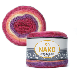 Пряжа Angora Luks Color, 150г, 810м, 80%акрил,15%шерсть, 5%мохер (цена за 1шт)