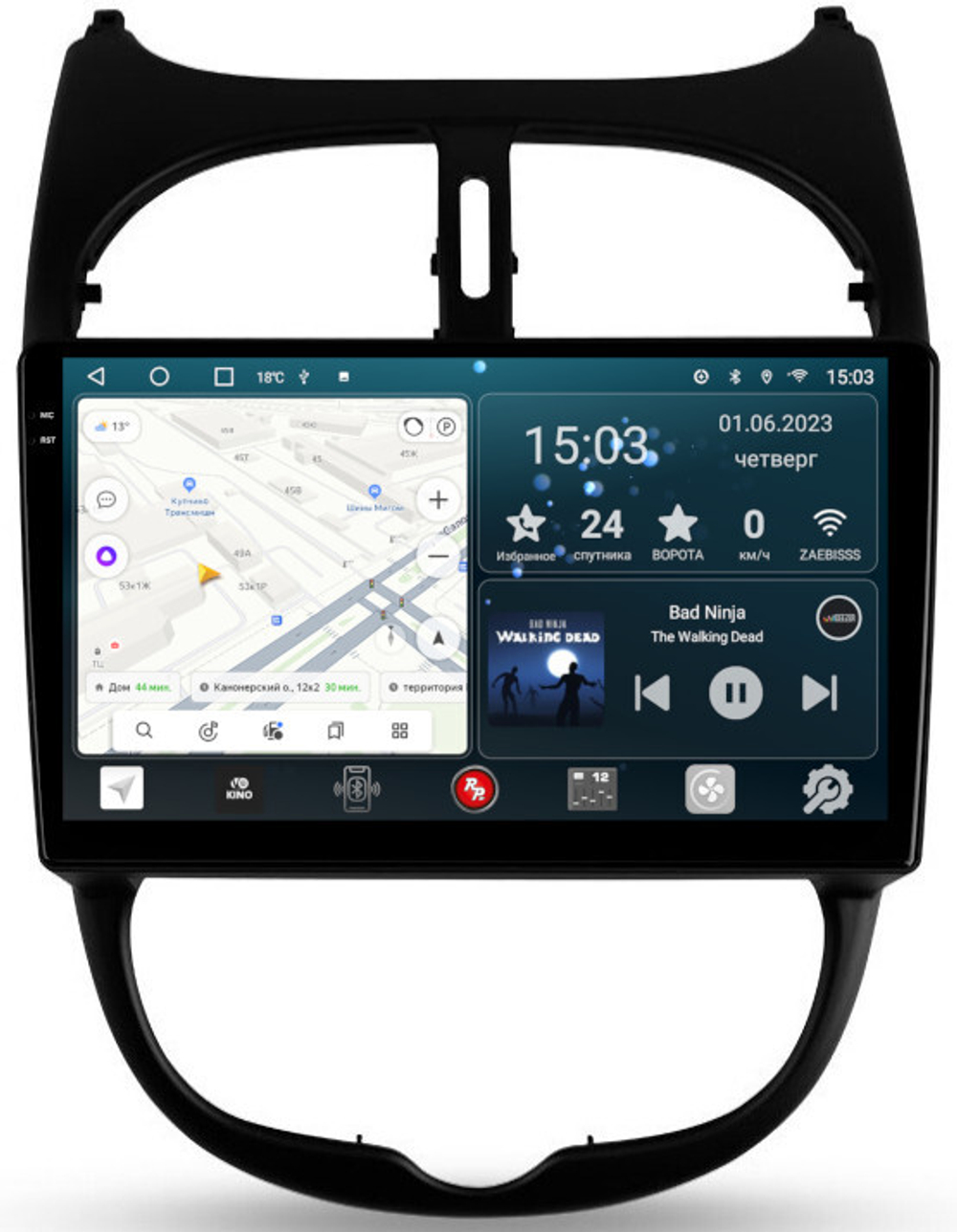 Магнитола для Peugeot 206 1998-2012 - RedPower 409 Android 10, QLED+2K, ТОП процессор, 6Гб+128Гб, CarPlay, SIM-слот