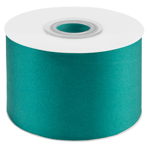 Лента атласная (5 см*22,85 м) Карибский голубой, 1 шт.