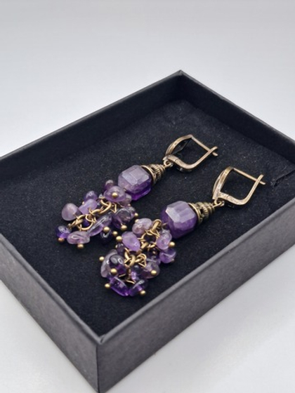 Серьги из аметиста.