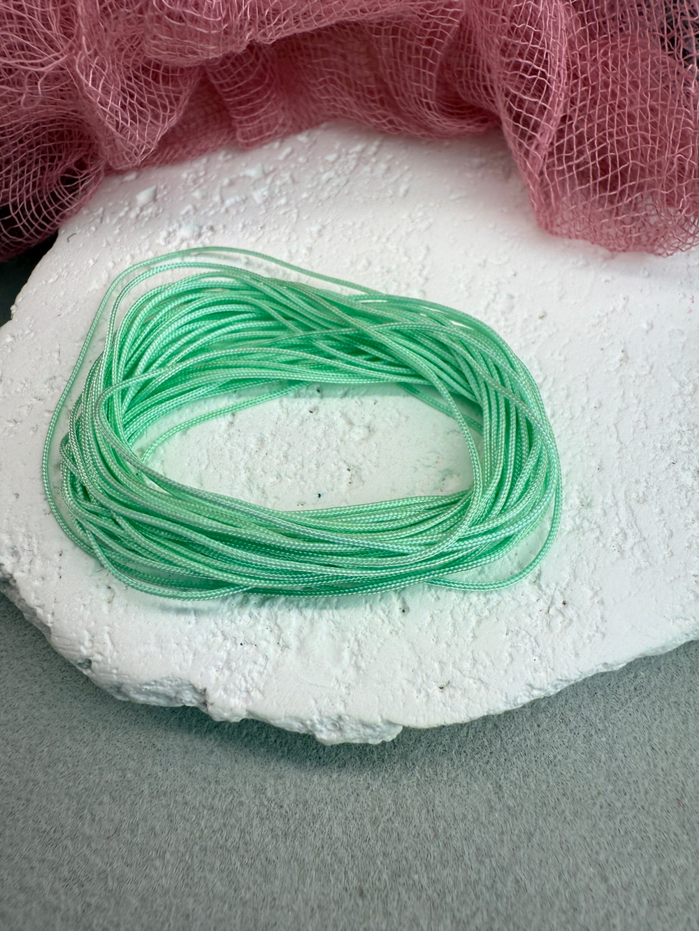 Шнур для плетения браслетов 0,6 мм, Ментол (5 м)