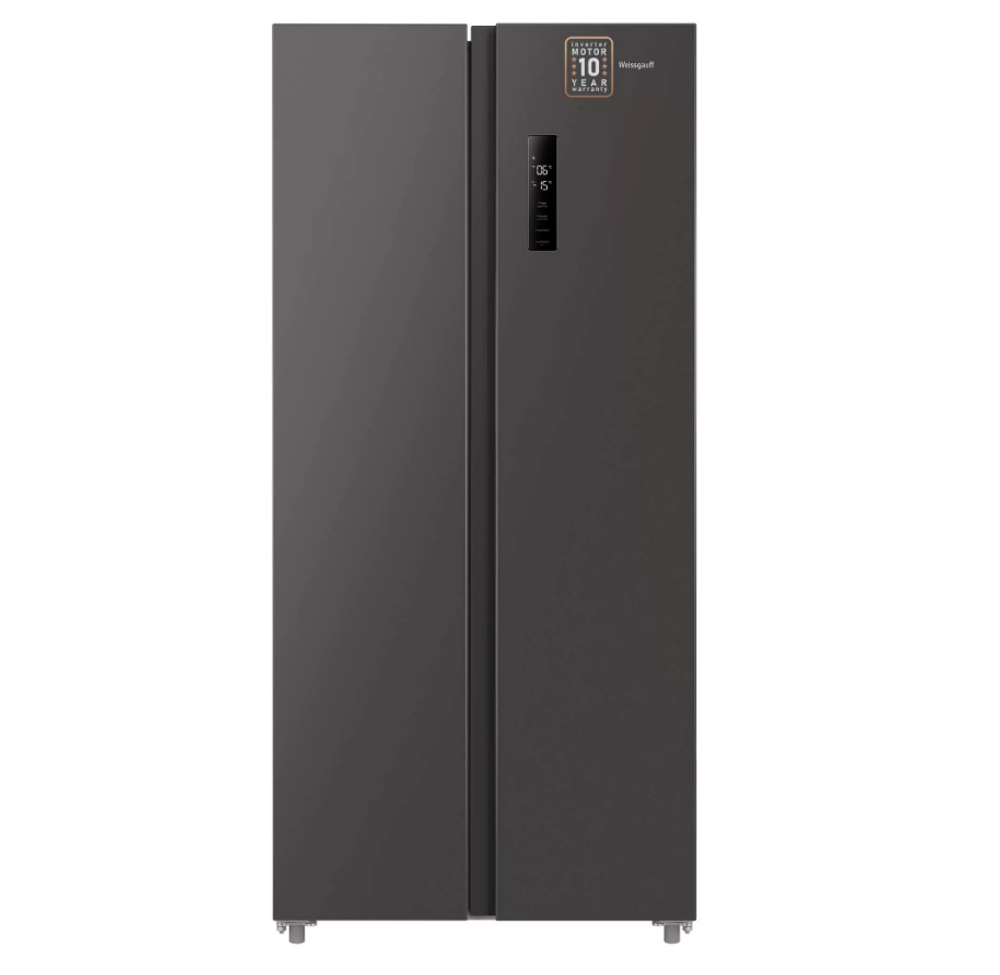 Холодильник (Side-by-Side) Weissgauff WSBS 500 Inverter NoFrost Dark Grey (q)