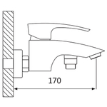 Смеситель для ванны Oute T10 T1002