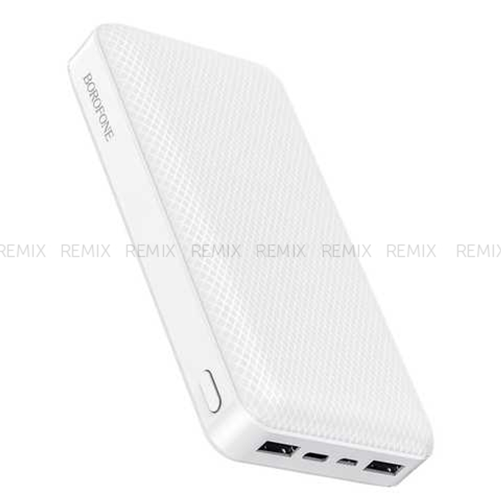 Внешний аккумулятор 20000mAh 2USB+Type-C 2.0A батарея Li-pol Borofone BJ3A (White)